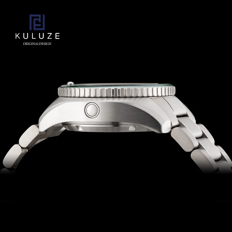 KULUZE Watch Titanium strap 30Bar Diver Water Ghost Sapphire Crystal Men Automatic Mechanical Ceramic Bezel Luminous Wrist watch