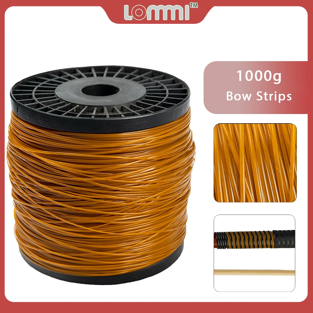 LOMMI 1000g Violin Strings Bow Parts Accessories Bow Wrapping Whalebone Style Plastic Strips Cello Double Bass Bow Rehair Repair