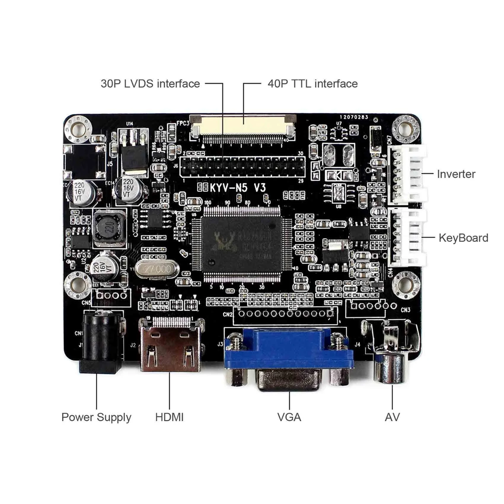 10,1-дюймовая 1024X768 Φ FFS IPS ЖК-дисплей Панель экрана с DVI + VGA + AV ЖК-контроллер плата LVDS 40Pin TTL модуль