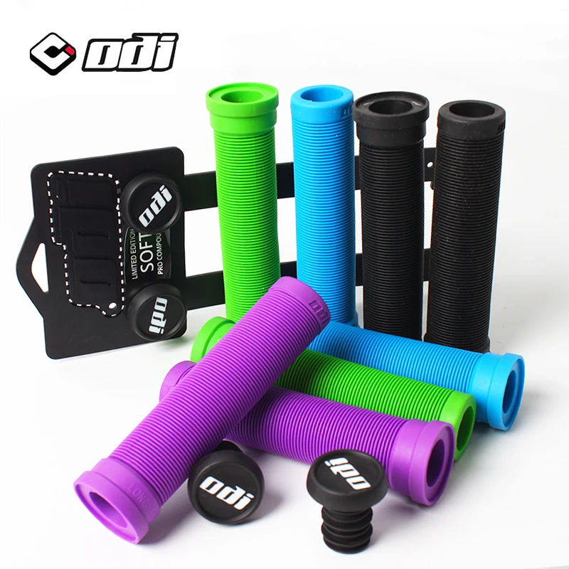 

ODI MTB Handlebar Grips Cover Soft Silicone Wear-resistant Bike Handle Bar Grips Ends with Keychain Bicycle Accessories