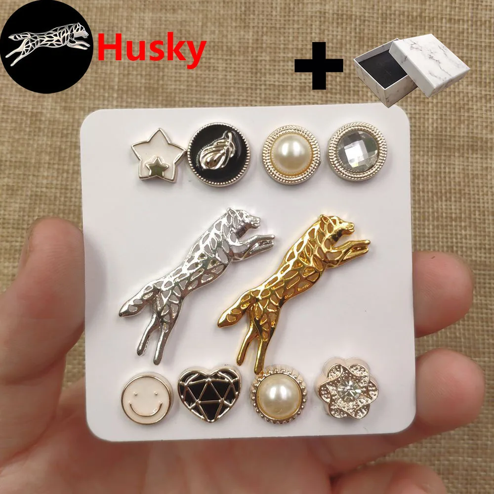 Doberman Husky Poodle Teddy American Bulldog Staffordshire Terrier Original Dog Animal Women Brooch Pins Breastpin Jewelry Set