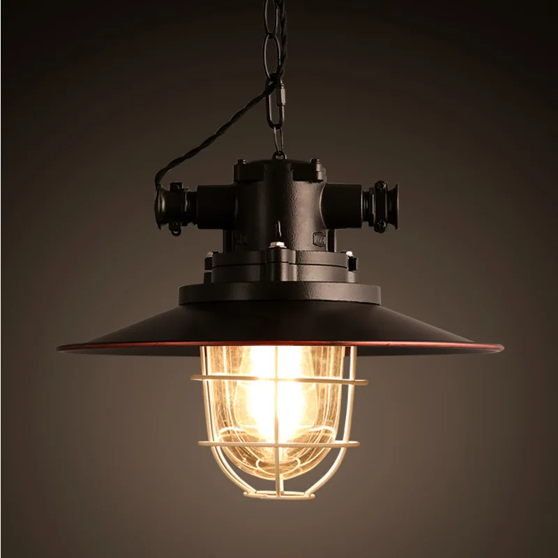 

Nordic Retro LED Pendant Light Metal Industrial Cage Edison Loft Dining Room Cafe Bar Home Decoration Lamp Fixtures