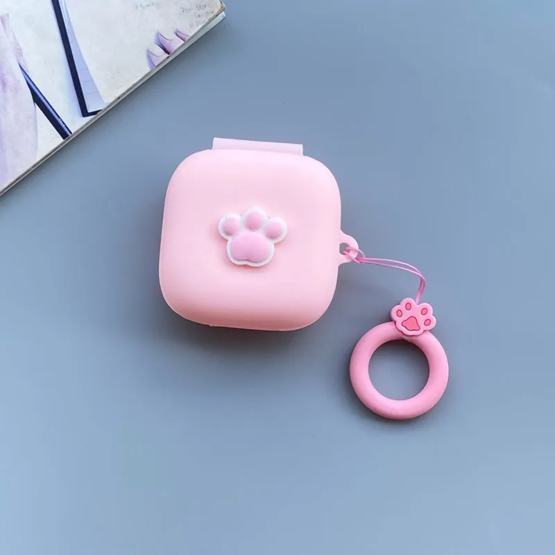 Cartoon Silicone Protective Case for Samsung Galaxy Buds Live 2020 Wireless Bluetooth Earphone Fruit Cover Anti-lost Finger Ring