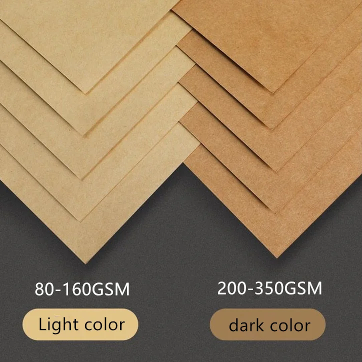 A4 A3 kraft paper cardboard color lead sketch painting art printing paper binding cover handmade wrapping paper