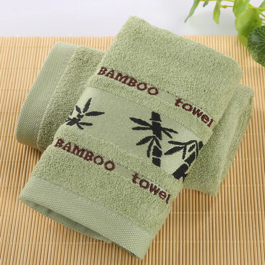 Set di asciugamani Foglie di Bambù Bagno di Bellezza Viso Asciugamano Albergo Stampa Morbido Dei Capelli Spa Doccia A Mano Asciugamani Per Adulti I