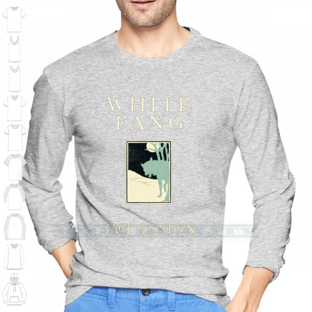 White Fang Jack London First Edition Cover 100% Cotton T Shirt White Fang Jack London First Edition Cover Book English image 3