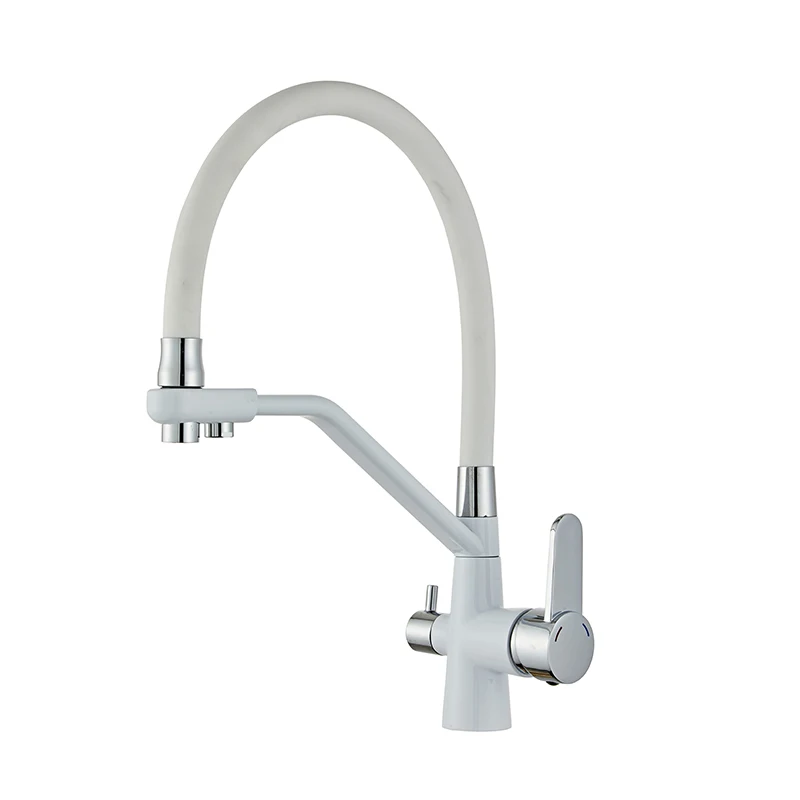 Kitchen Faucet With Pull Down Sprayer Dual Spout Filter Mixer Purification Feature Taps For Smart Home Brass Drinking FACIIO