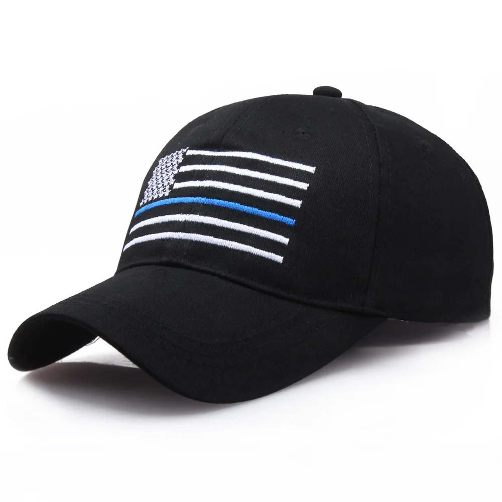 American Flag Thin Blue Line Flag Tactical Hats  Men Women Snapback Hat Police Law Enforcement Back The Blue Baseball Cap