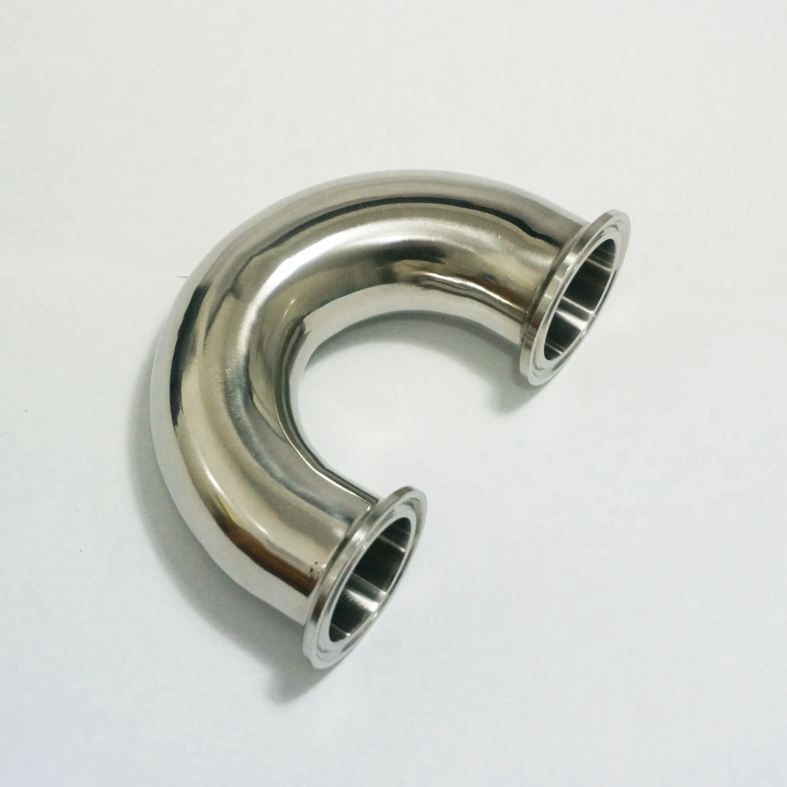 

Fit Tube O.D 38mm Ferrule OD 50.5mm 304 Stainless Steel Sanitary Ferrule 180 Degree Elbow Pipe Fitting Tri Clamp