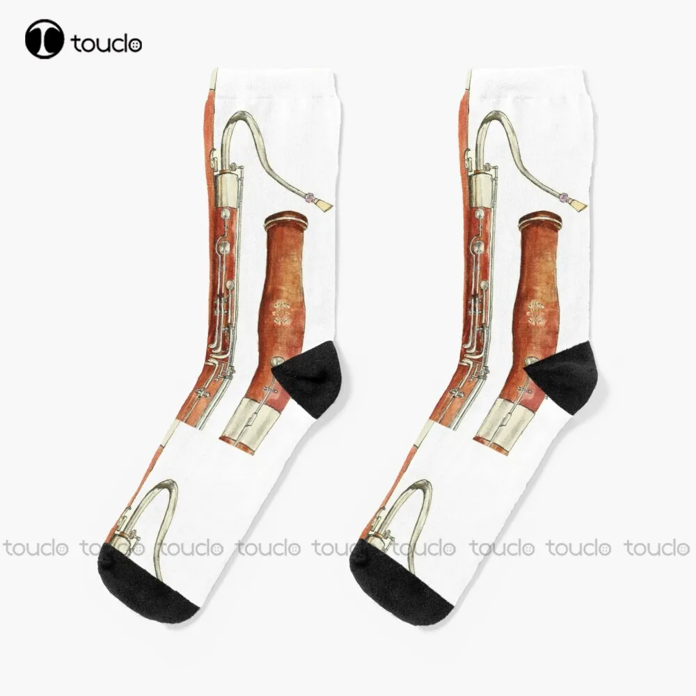 

The Bassoon Socks Men'S Socks Christmas New Year Thanksgiving Day Gift Unisex Adult Teen Youth Socks 360° Digital Print Custom