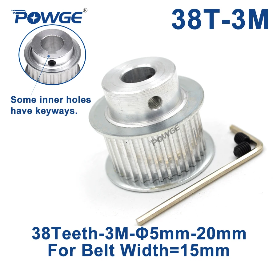 

Синхронный шкив с отверстием 6/8/10/12/14/15/16/17/19/20 мм, 38 Зубцов, 38 т