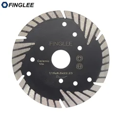 FINGLEE 4.5/5/6/7/9 inch Granite Diamond Cutting Saw Blade Cutting DiscTurbo Teeth Slant Protection for Concrete, Marble Stone