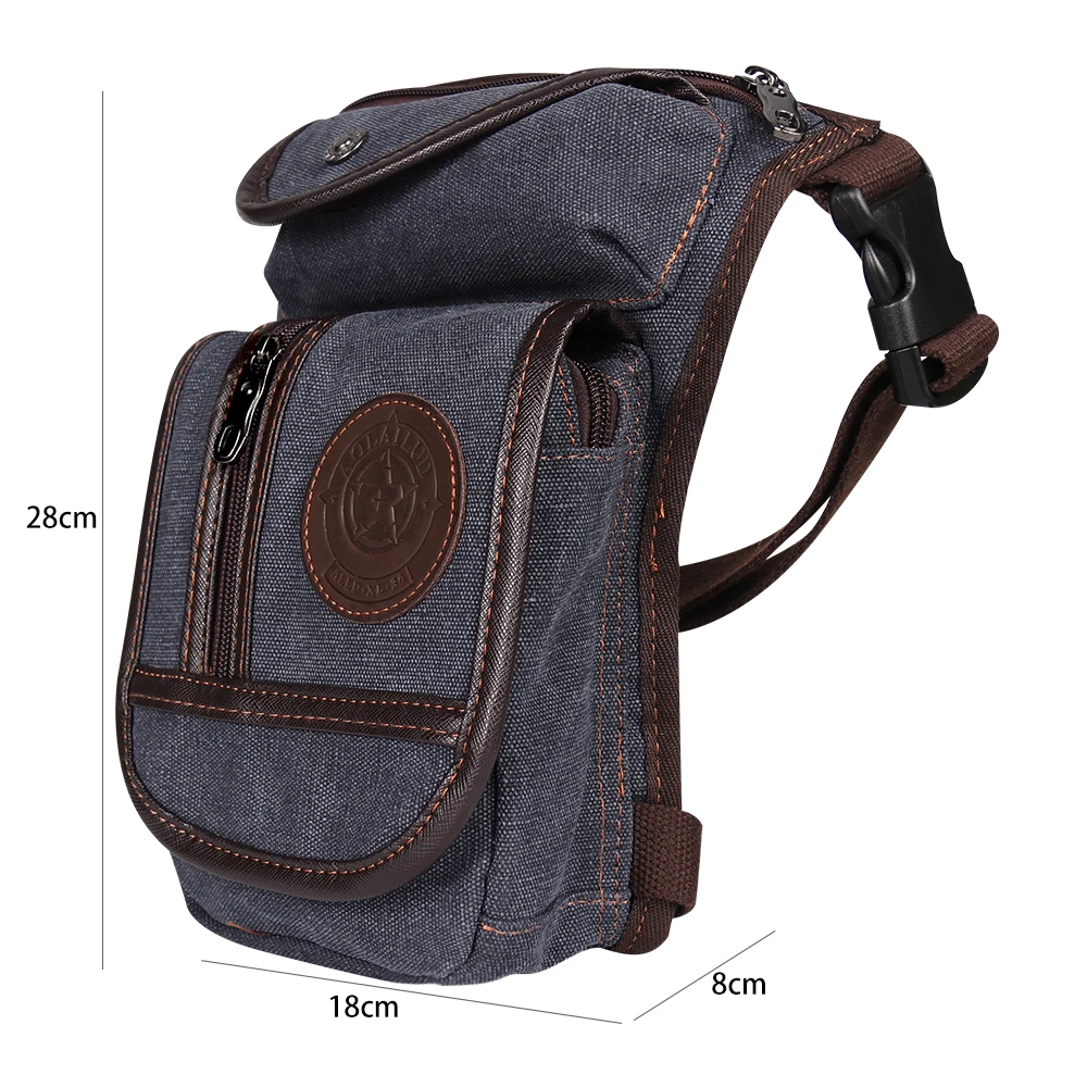 Buylor Drop Leg Bag Vintage Thigh Pack Fanny Military Motor Cycle Messenger Canvas/Nylon Cycle Shoulder Bag Riding Waist Pack