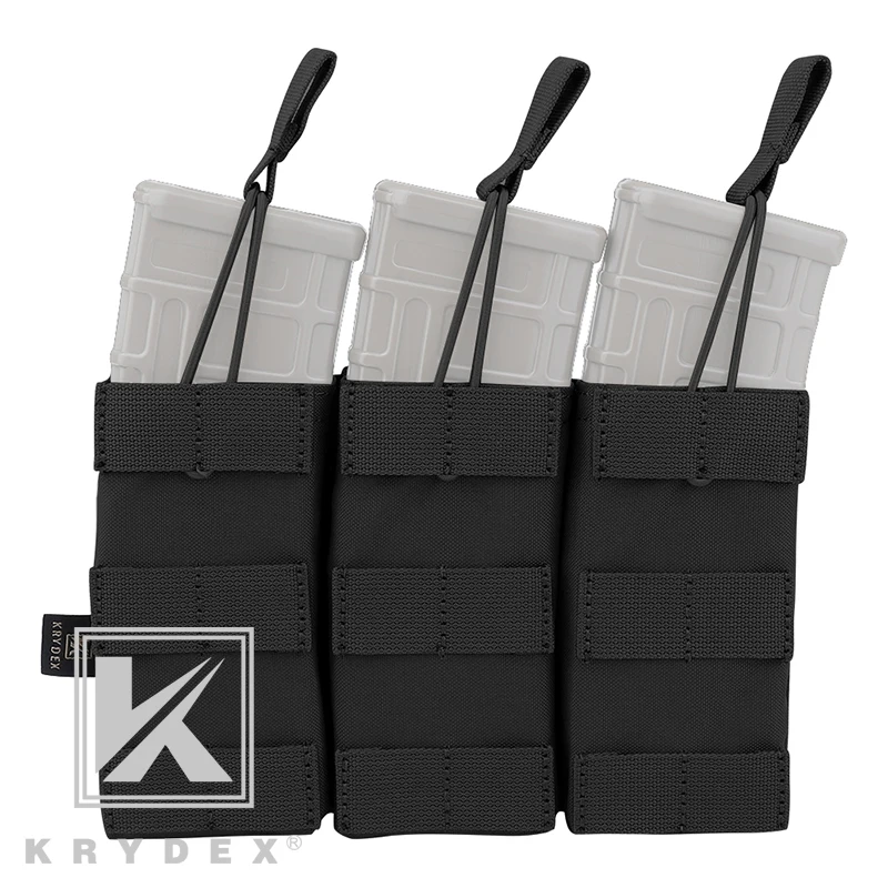 

Тактическая модульная Магнитная сумка KRYDEX с тройным открытым верхом 5,56. 223, сумка для хранения винтовки, пистолета, сумка для стрельбы Hutning MOLLE PALS, магнитная переноска