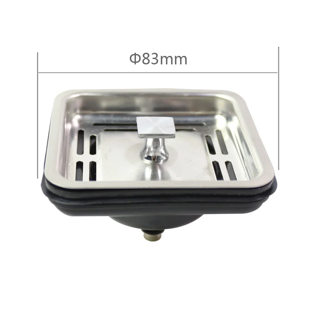 Talea Drain Kitchen Food Waste Processor Square Cover Kitchen Stainless Steel Waste Crusher Plug 85mm Square Garbage Plug QS282
