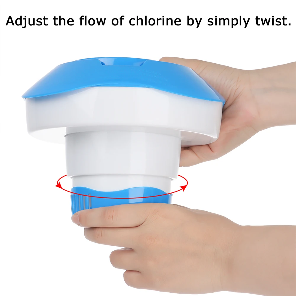 Prese d'aria di flusso ottimali per fino a 3 pollici linguette cloro Floater bromo Holder Pool Floating cloro Dispenser cloratore