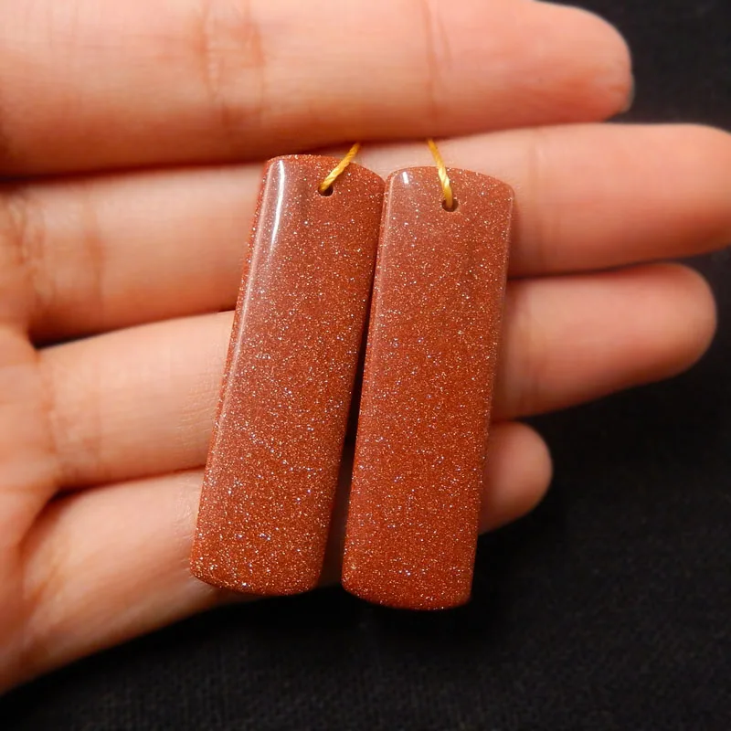 Sales 1Pairs Red Sand Sun Sita Fashion Style Women Earrings 40x12x5mm 8.8g Semiprecious Stone Fashion Women Earrings Accessories