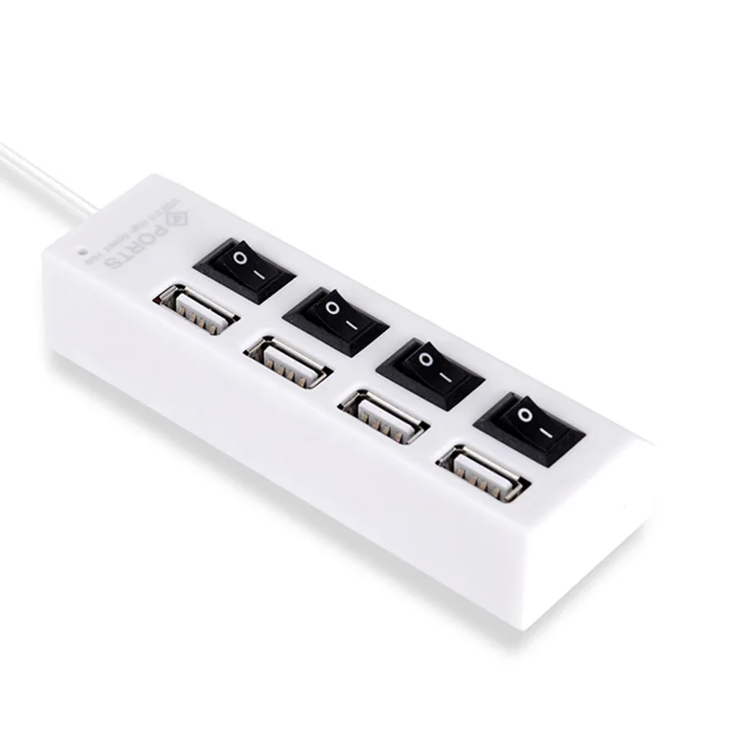 USB 2.0แบบพกพา4พอร์ตฮับความเร็วสูง Mini Hub 480 Mbps ฮับ USB Splitter Adapter สำหรับ PC แล็ปท็อป