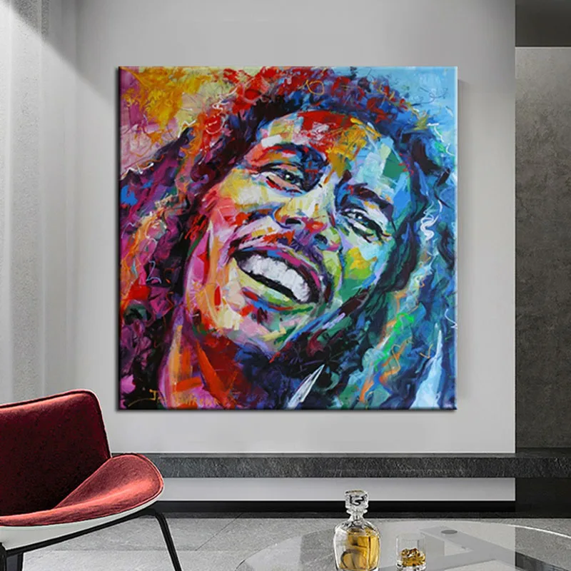 

Handmade Oil Paintings 100% Hand Painted Canvas Pictures Palette Knife Face Wall Art For Living Room Home Decor Frameless