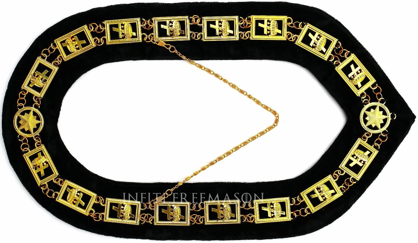 Masonic master Mason chain collar Masonic Regalia Knights Templar Metal Golden Chain Collar Black Bass