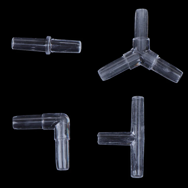 10pcs I L T Y Type Hose Equal Tee Transparent Acrylic  Hose Water Pipe Connectors Aquarium Pipe