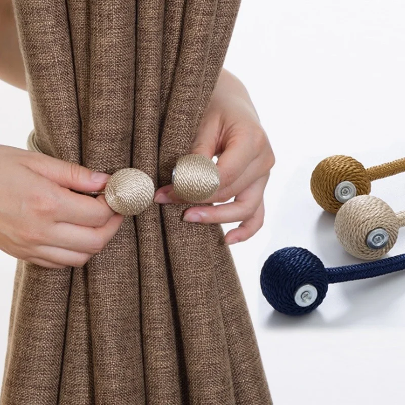 1Pc Magnetic Pearl Ball Curtain Tiebacks Accesorios Curtain Cilp Accessory Curtain Holder Buckle Rope