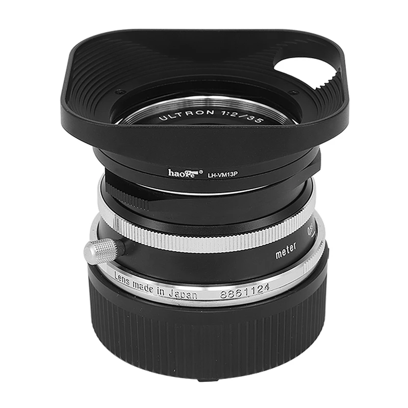 Haoge Bayonet Square Metal Lens Hood Shade with Hollow Out Designed for Voigtlander ULTRON 28mm f2 Type I & II VM Lens