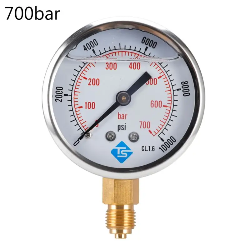 글리세린 충전 압력 진공 복합 게이지 68mm 다이얼 VAC ~ 10000 PSI BTM, 드롭 배송