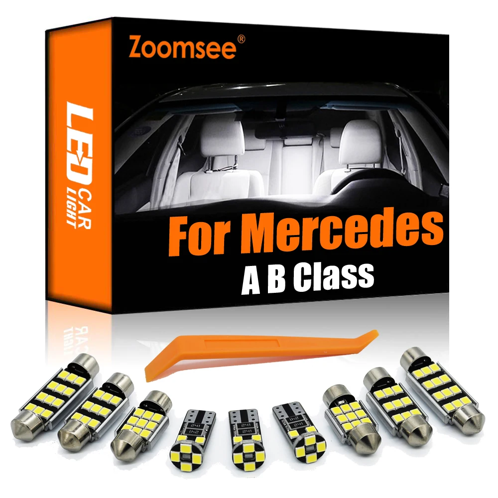 

Zoomsee для Mercedes Benz A B класс W168 W169 W176 W245 W246 Canbus автомобиля светодиодный лампы интерьер в маскирующем колпаке для внутренних помещений карта Turnk крыши светильник комплект