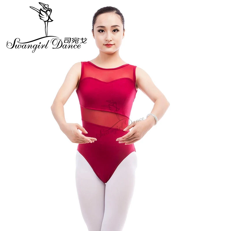 Leotardos de ballet sin mangas para mujer, ropa sexy para disfraz de baile, leotardos para gimnasia, ropa de bailarina, cs0301