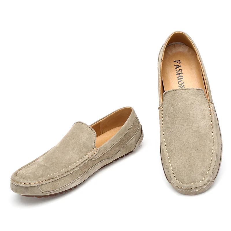 Suede Leather Man Loafers Luxury 2021 Casual Shoes For Men Boat Shoes Handmade Men Slipon Driving Shoes Male Moccasins Zapatos99