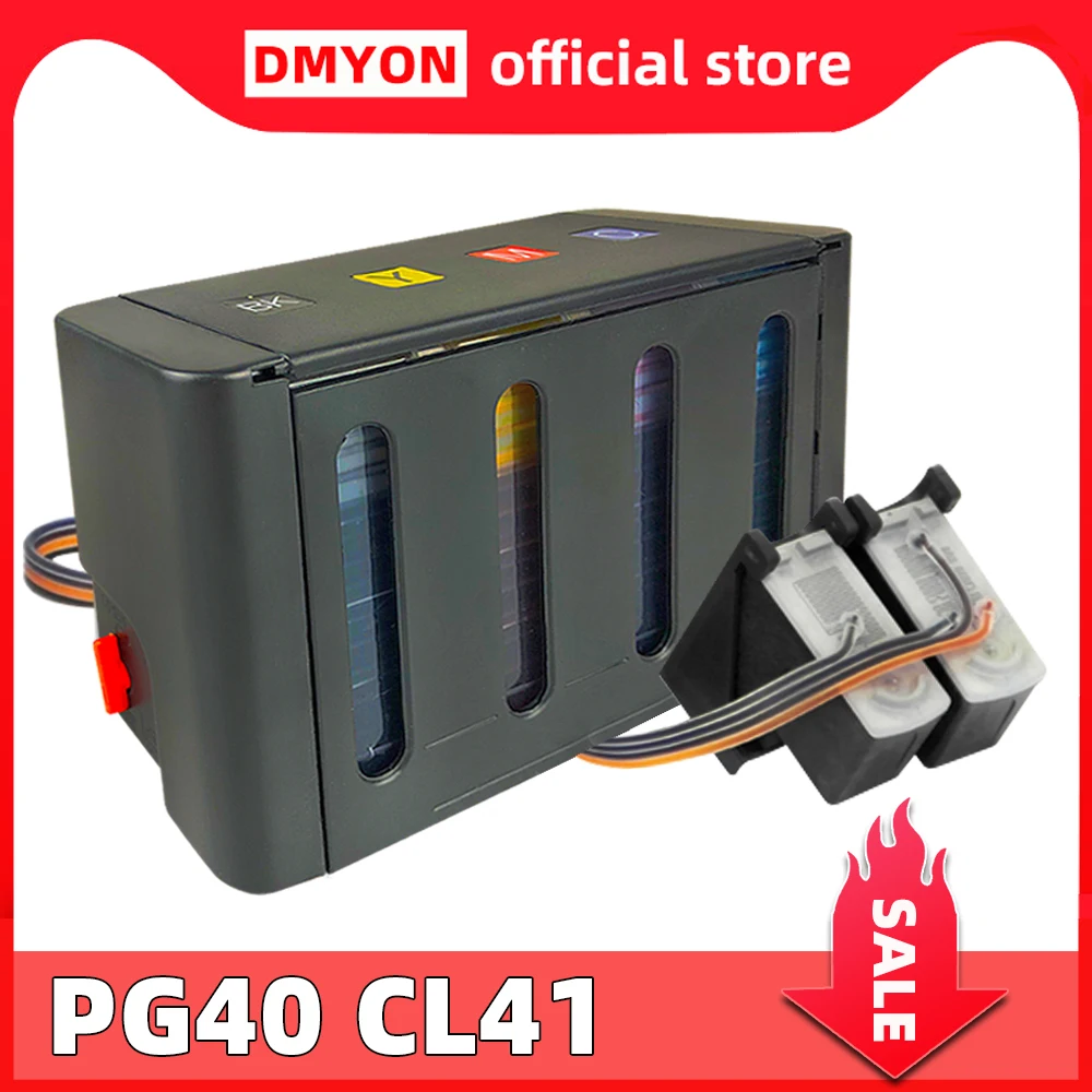 DMYON Replacement for Canon PG40 CL41 CISS Bulk Ink for IP1200 IP1600 IP1800 IP1900 MX300 MX310 MP145 MP150 MP160 MP180 Printer