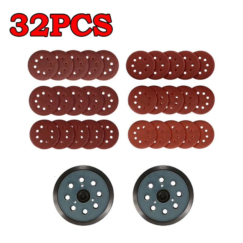 

2Pcs Polishing Sticky Disc 125mm Sandpaper Round Shape Sanding Discs Sandpaper 8 Hole Sander Polishing Pad Sanding Paper