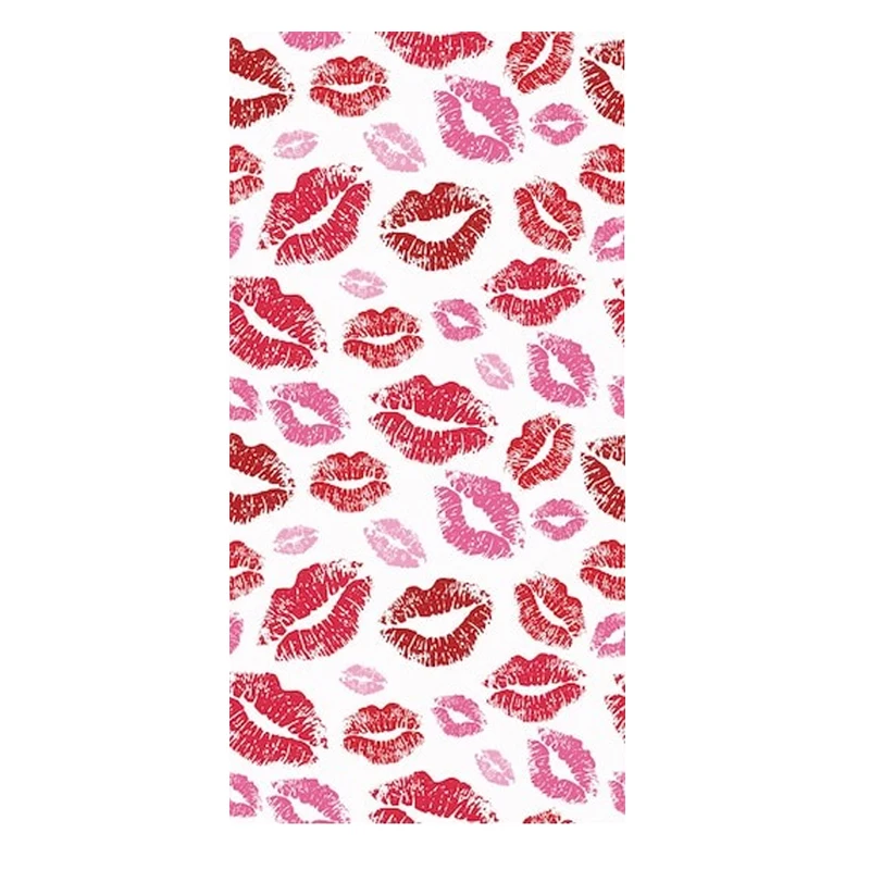 Cool Red Pink Lipstick Kiss Print Microfiber Spa Sauna Towels Lips All Over Design Beach Travel Sport Towels Pool Birthday Gifts