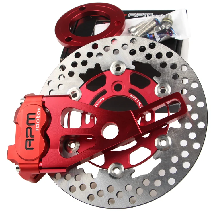 CNC Brake Caliper+Rear Wheel 220mm Disc Brake Pump Adapter Bracket + Brake Disc Sets For Yamaha Electric Motorcycle Scooter