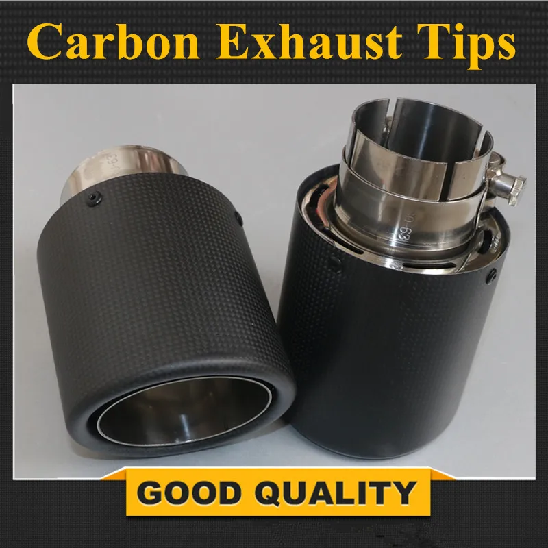 

2 шт. на входе (54 мм) выход (89 мм) углеродное наконечник выхлопной трубы/глушитель выхлопной трубы для B МВт B Энц UDI V W автомобильные аксессуары