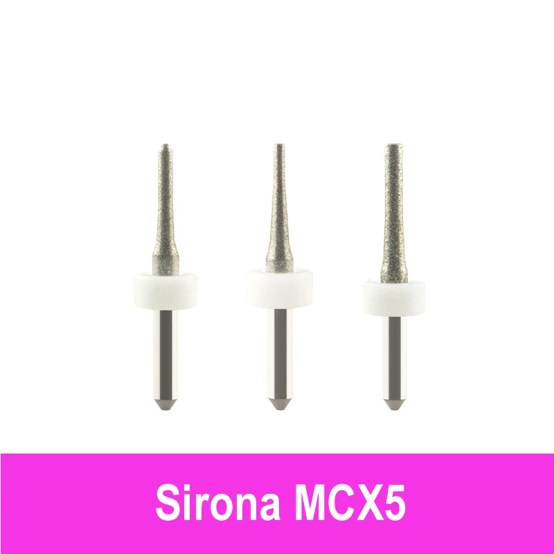 

Dental Lab CADCAM Milling Cutter Burs Diamond Grit Sirona MCX5 For Glass Ceramics,Emax Cutting Edge Diameter 1.4mm 1.8mm 2.2mm