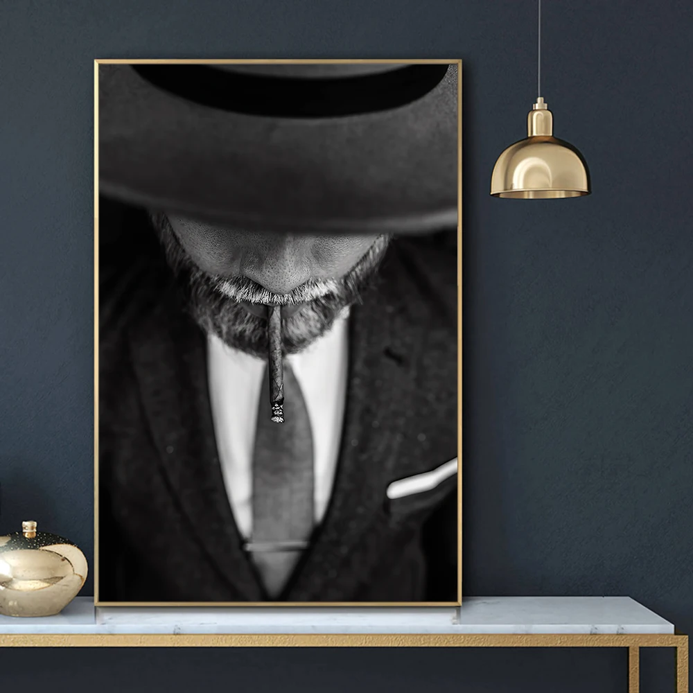 Nordic Women Wall Art Canvas Prints Posters Paintings Elegant Men Portrait Cigarette Picture for Living Room Home Decor No Frame