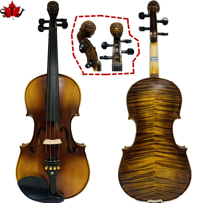 Strad style Song Maestro handmade violin 4/4,carving neck ,huge and powerful sound #12547