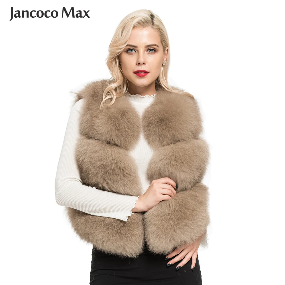 New Arrivals Women's Real Fox Fur Vest Fashion Lady Natural Fur Waistcoat Luxury Gilets S1673