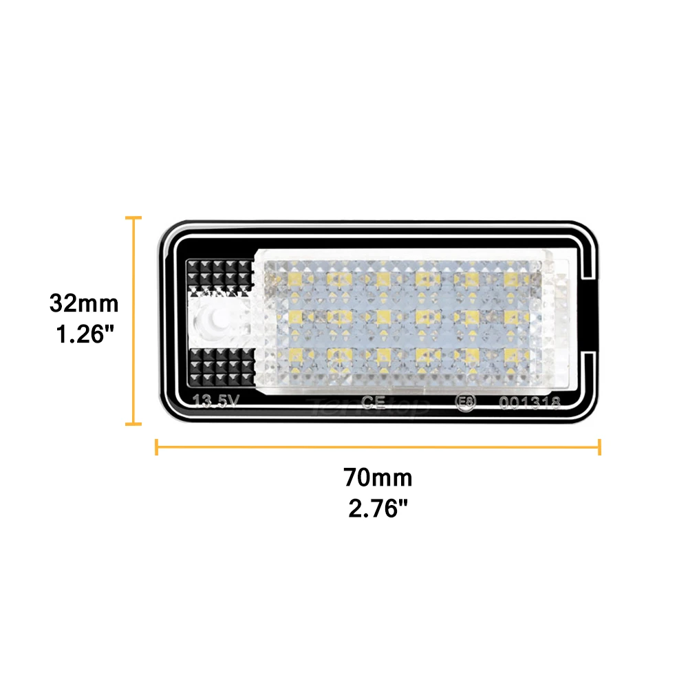 Car License Plate Light For Audi A3 S3 2004-2009 A3 Cabriolet A4 S4 B6 A6 C6 S6 A8 S8 RS4 RS6 Number Plate Backlight Tag Bulb