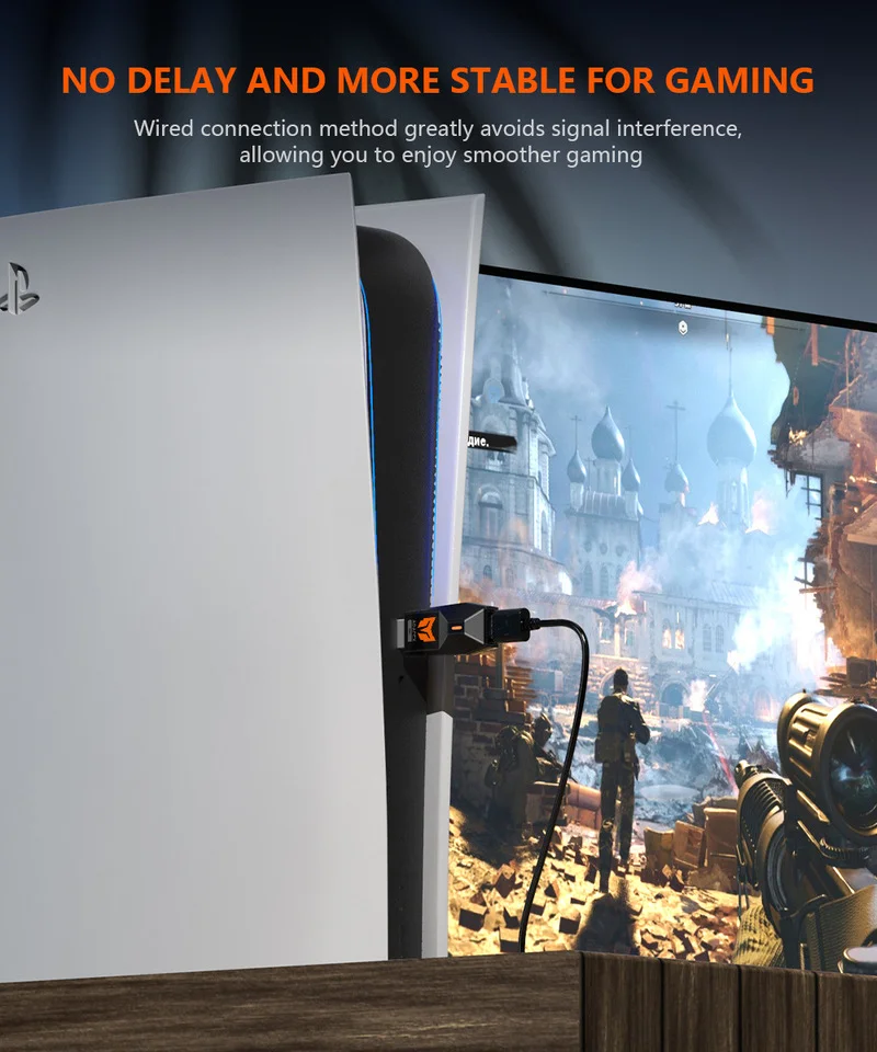 R90 USB استقبال محول ل PS5/PS4/التبديل برو/PC/Xbox سلسلة X/S/Xbox One استقبال غمبد محول ألعاب الفيديو اكسسوارات