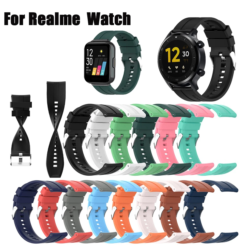 

22MM WatchBand Bracelet For Realme Watch 2 / 2 Pro SmartWatch Silicone Wriststrap Bracelet Accessories For Realme Watch S /S Pro