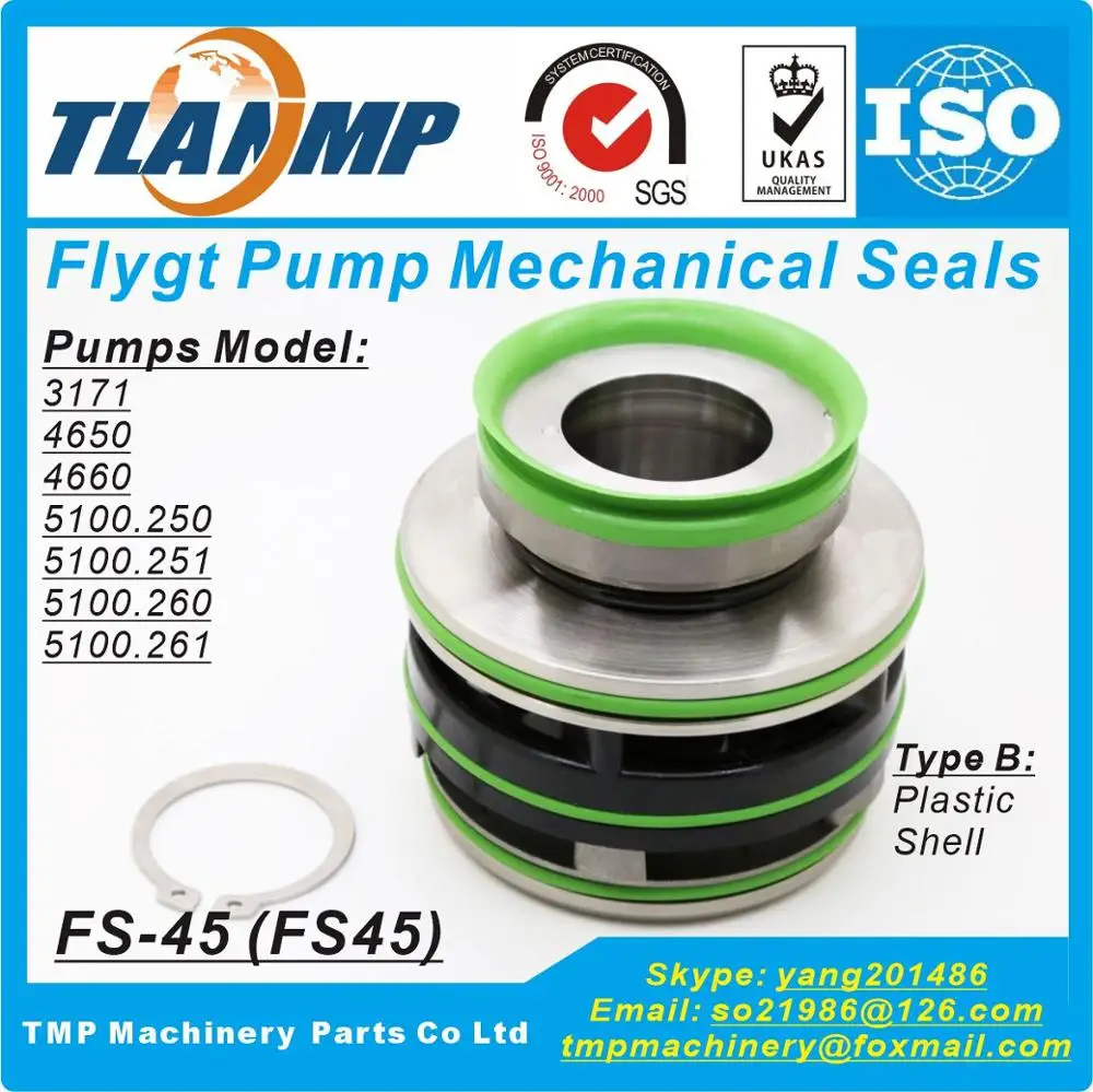 FS-45 , FS45, 45mm shaft size ITT Fly-gt plug-in Mechanical Seals for Xylem Fly-gt 3171,4650,4660,5100.250/251/260/261 Pumps