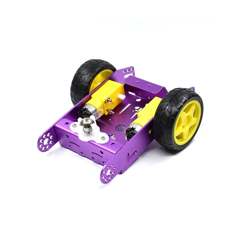 Juguetes Educativos de coche 2WD de aluminio, nuevo chasis de coche de aleación, Robot inteligente, Kit de bricolaje, MBOT Car