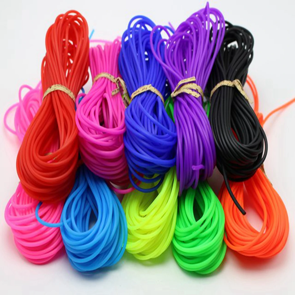 10 Meter 2mm Soft Hollow Rubber Tubing Jewelry Cord Cover Memory Wire