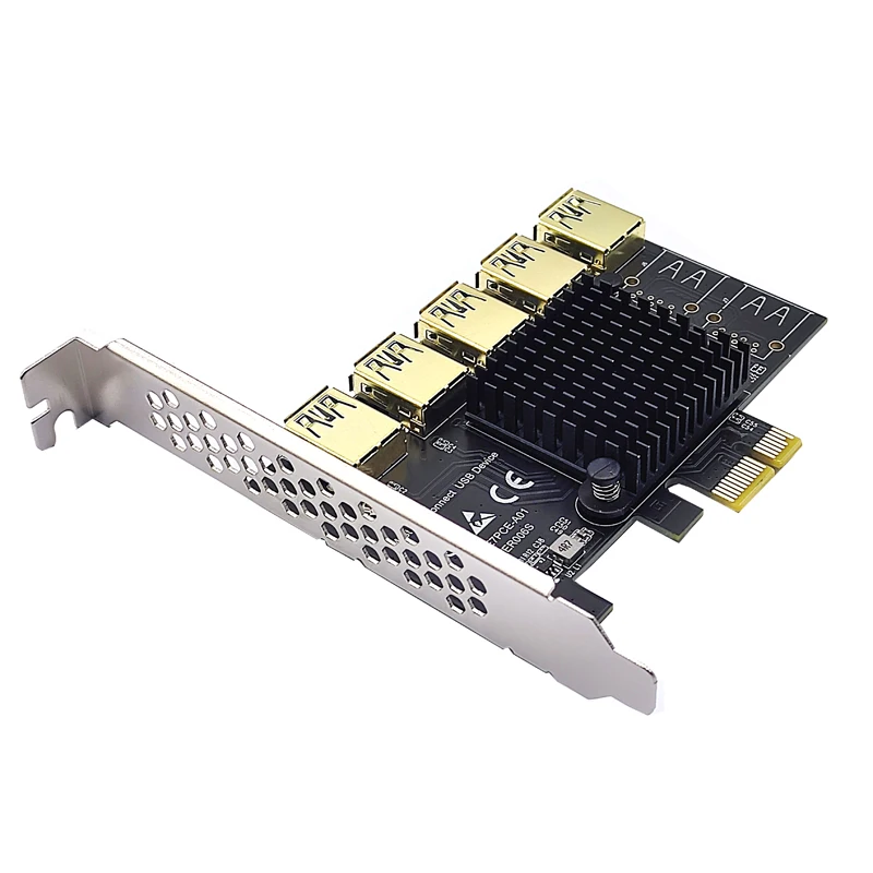 PCI Express Multiplier Riser การ์ด PCIE 1ถึง5พอร์ต USB 3.0 Hub Express 1X 4X 8X 16X Extender Riser สำหรับการ์ด Miner Mining
