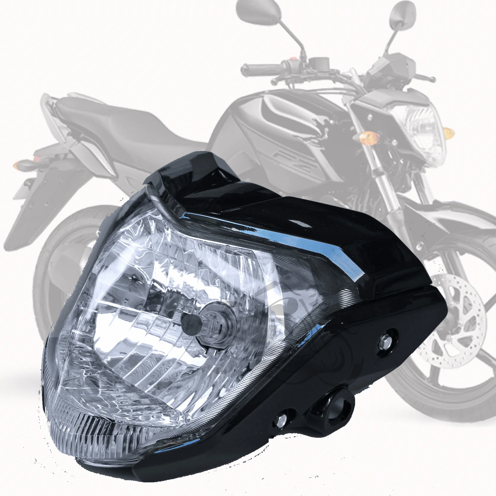 Fit for Yamaha FZ16 YS150 FZER150 Headlight ABS Plastic Motorcycle Headlamp With Bulb FZ 16 YS 150 FZER 150