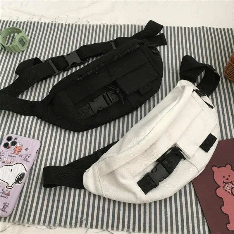 2023 Techwear Harajuku Canvas Cross cintura in vita telefono Banana Bag marsupio per le donne Banane Sac Pochete Chest Bolsos