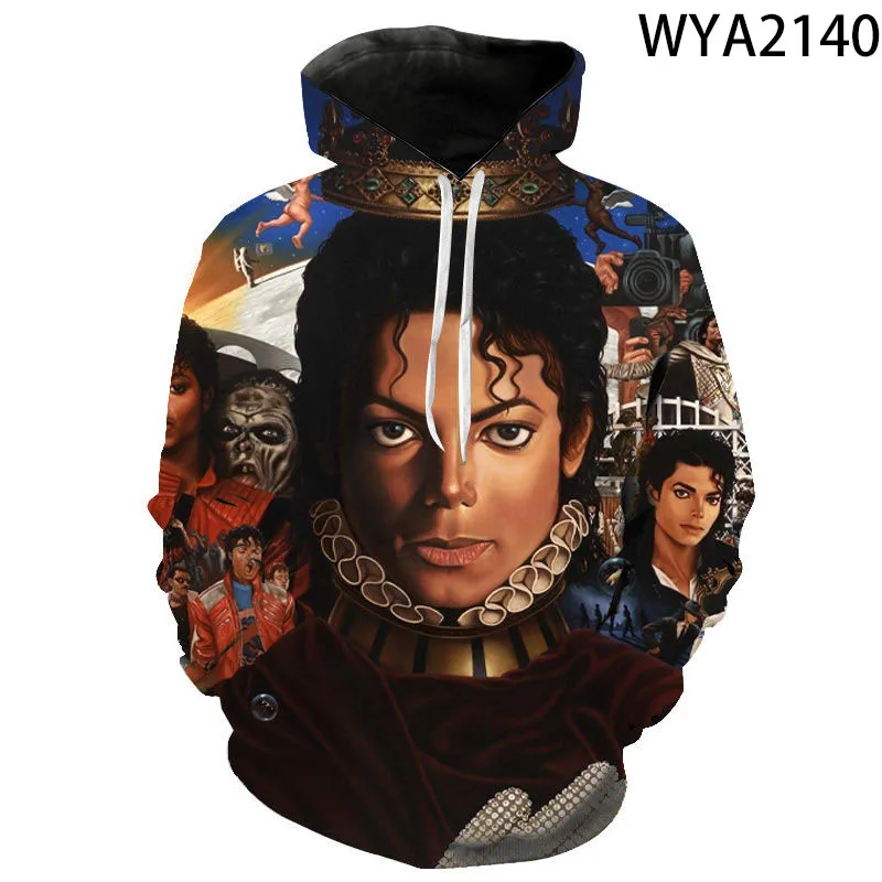 New Hoodies Fashion Michael Jackson 3D Printed Men Women Children Sweatshirts Pullover Long Sleeve Boy Girl Kids Casual Tops